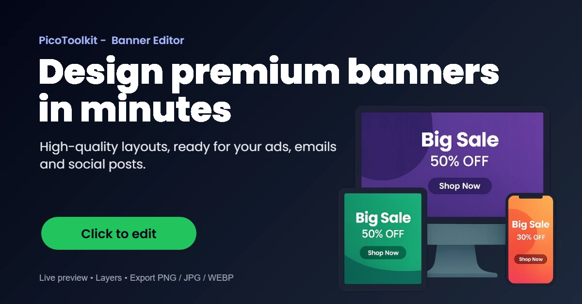 Demo banner – click to load into editor